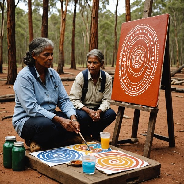 Où peut-on louer une maison de vacances en Australie avec des ateliers de peinture aborigène et des balades dans l'outback?